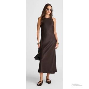 Madewell Brown Petite Sleeveless Midi Dress Size 4P NWT Sleeveless Summer Dress